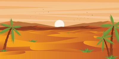 Premium desert wallpaper design with editable vector