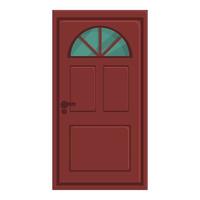 External door icon cartoon vector. Home exterior vector