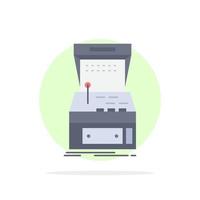 Arcade console game machine play Flat Color Icon Vector