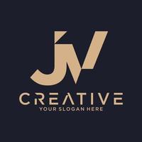 J V letter logo vector design