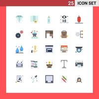 Set of 25 Modern UI Icons Symbols Signs for vegetable pea child food supervised Editable Vector Design Elements