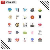 25 Creative Icons Modern Signs and Symbols of farm agriculture global truck farm Editable Vector Design Elements