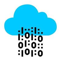 cloud icon and digital network vector