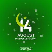 Pakistan Independence Day Typography Design Creative Typography of 73rd Happy Independence Day of Pakistan Vector Template Design Illustration