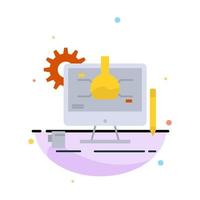 Chemical Experiment It Technology Abstract Flat Color Icon Template vector