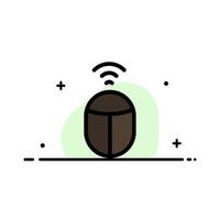 Mouse Wifi Computer  Business Flat Line Filled Icon Vector Banner Template