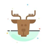 Alpine Arctic Canada Reindeer Abstract Flat Color Icon Template vector