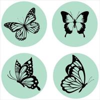 Collection of Butterflies vector