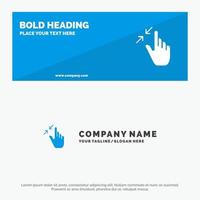 Contract Gestures Interface Pinch Touch SOlid Icon Website Banner and Business Logo Template vector