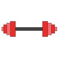 icon of dumbbell in doodle style isolated on white background vector
