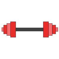 icon of dumbbell in doodle style isolated on white background vector