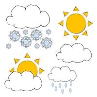 set of weather vector illustration