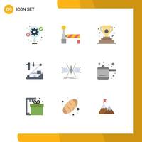 9 Creative Icons Modern Signs and Symbols of grid architect cup research genetics Editable Vector Design Elements