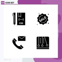 Universal Icon Symbols Group of Modern Solid Glyphs of code communication develop label contact us Editable Vector Design Elements