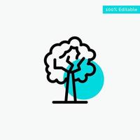 Tree Plant Growth turquoise highlight circle point Vector icon