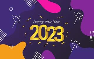 happy new year 2023 vector abstract background