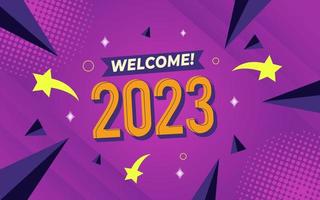 happy new year 2023 abstract background banner vector