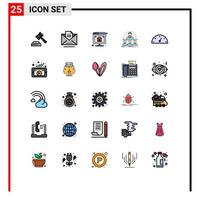 25 Creative Icons Modern Signs and Symbols of gauge mentor database instructor coach Editable Vector Design Elements