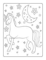 Unicorn Coloring Pages vector