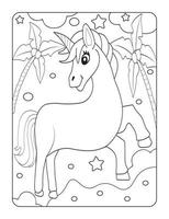 Unicorn Coloring Pages vector
