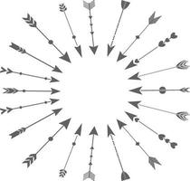 Vintage Arrow Clip art Set in Vector on White Background