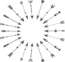 Vintage Arrow Clip art Set in Vector on White Background