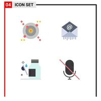 4 Universal Flat Icon Signs Symbols of galaxy healthcare e business medicine Editable Vector Design Elements