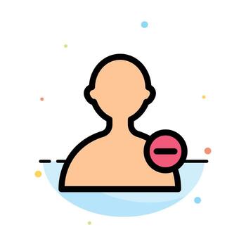 Basic Interface User Abstract Flat Color Icon Template vector