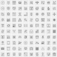 100 iconos de negocios para web y material impreso vector