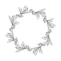 Hand drawn vector circle frame wreath arrangement with peony flowers, buds and leaves. Isolated on white background. Design for invitations, wedding or greeting cards, wallpaper, print, textile