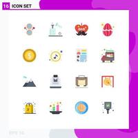 16 Universal Flat Colors Set for Web and Mobile Applications coin decoration dad holiday easter Editable Pack of Creative Vector Design Elements