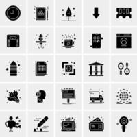 25 iconos de negocios universales vector ilustración de icono creativo para usar en proyectos relacionados con la web y dispositivos móviles