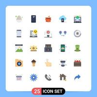 Universal Icon Symbols Group of 25 Modern Flat Colors of mobile startup camera shipping product release Editable Vector Design Elements