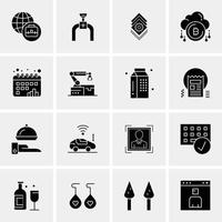 16 iconos universales de negocios vector ilustración de icono creativo para usar en proyectos relacionados con la web y dispositivos móviles