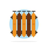 Radiator Heating Battery Warm Heat Abstract Circle Background Flat color Icon vector