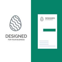 Egg Easter Nature Spring Grey Logo Design and Business Card Template vector