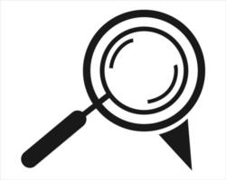 simple logo magnifying glass vector