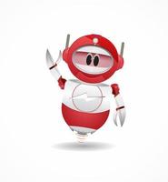 funny red robbot vector