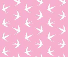 Seamless pattern of swallows vector