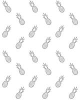 Seamless pattern of hand drawn pineapple vector