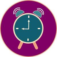 Alarm clock,icon on magenta background. vector