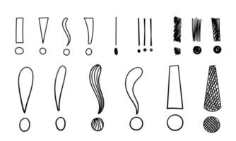 Handwritten exclamation mark bundle. Perfect for lettering and illustrations. vector