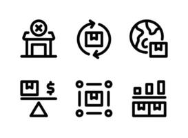 Simple Set of Market Economy Related Vector Line Icons