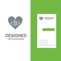 Heart Brazil Flag Love Grey Logo Design and Business Card Template vector