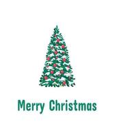 Merry Christmas. Vector of Christmas tree