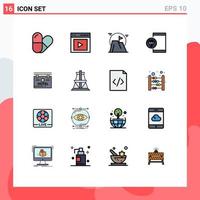 16 Creative Icons Modern Signs and Symbols of hotel development flag develop app Editable Creative Vector Design Elements