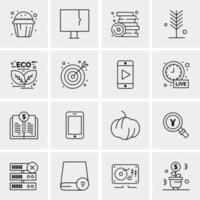 16 Universal Business Icons Vector Creative Icon Illustration to use in web and Mobile Related project