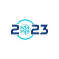 Plantilla de logotipo de invierno 2023, vector de diseño de logotipo de invierno 2023