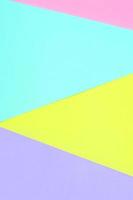 Texture background of fashion pastel colors. Pink, violet, yellow and blue geometric pattern papers. minimal abstract photo