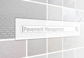 Visualization of the search bar on the background of a collage of many pictures with fragments of paving tiles close up. Pavement management photo